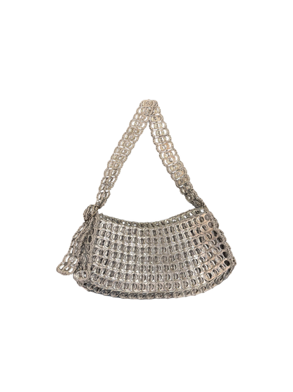 From Brazil, Summer – Handmade Recycled Tab Bag - Silver