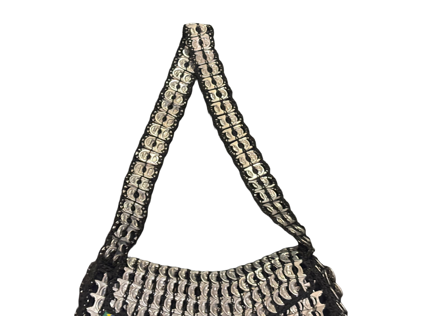 From Brazil, Summer – Handmade Recycled Tab Bag - Black