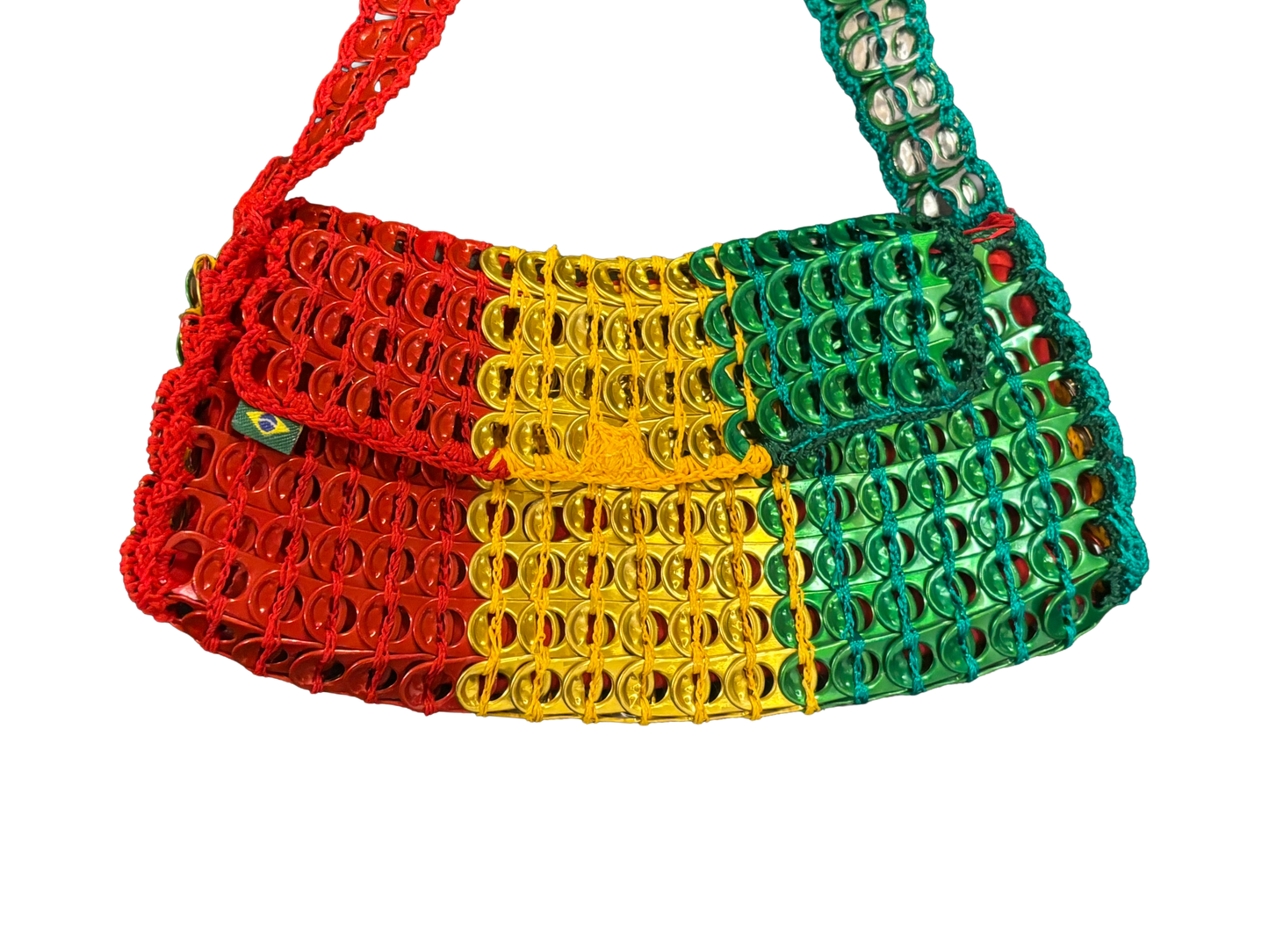 From Brazil, Summer – Handmade Recycled Tab Bag - Rastafari