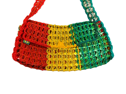 From Brazil, Summer – Handmade Recycled Tab Bag - Rastafari