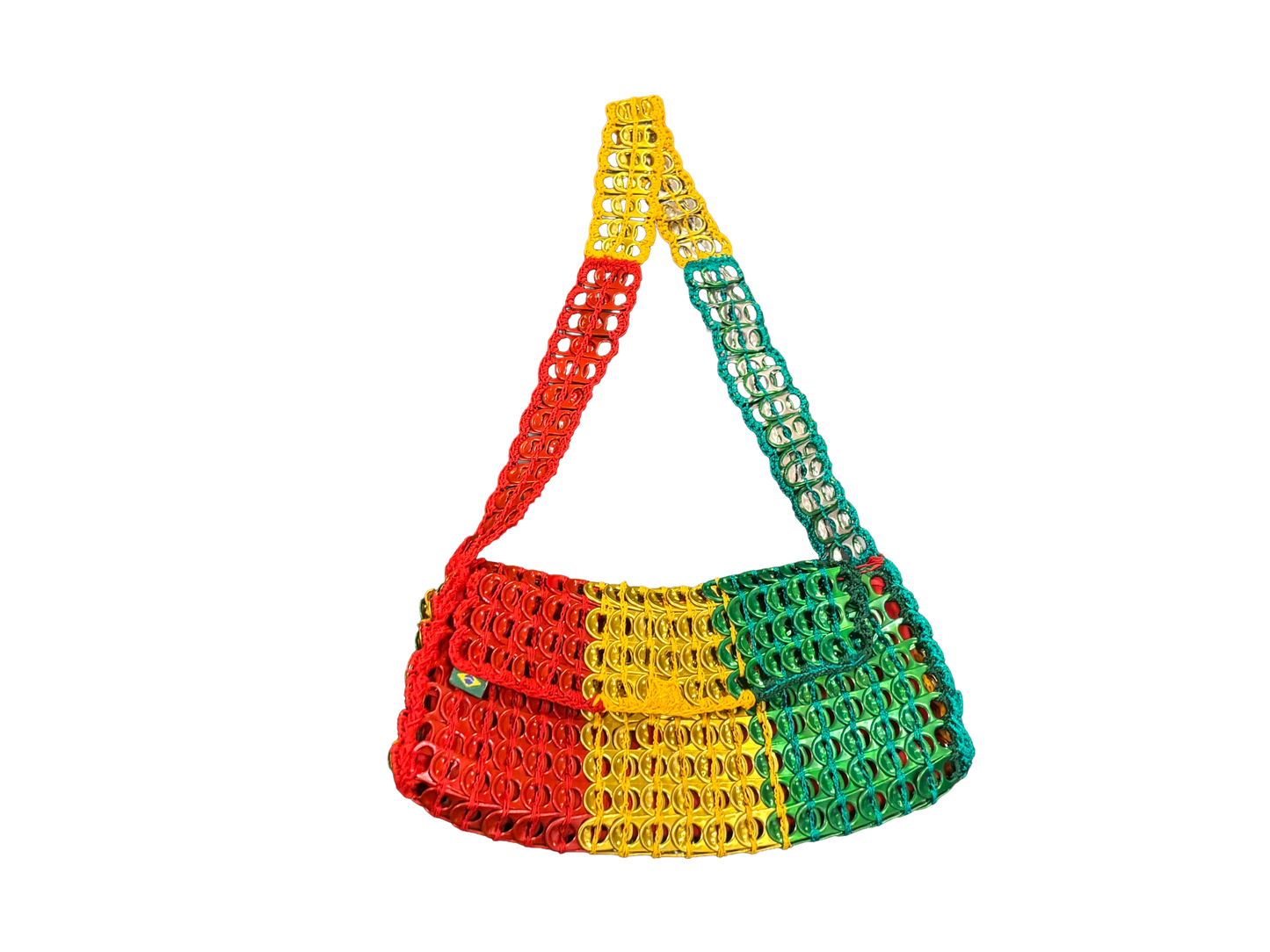 From Brazil, Summer – Handmade Recycled Tab Bag - Rastafari