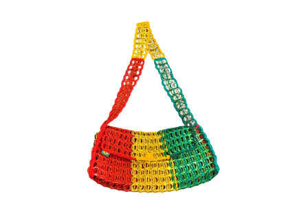 From Brazil, Summer – Handmade Recycled Tab Bag - Rastafari