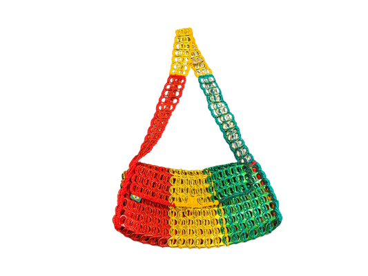 From Brazil, Summer – Handmade Recycled Tab Bag - Rastafari