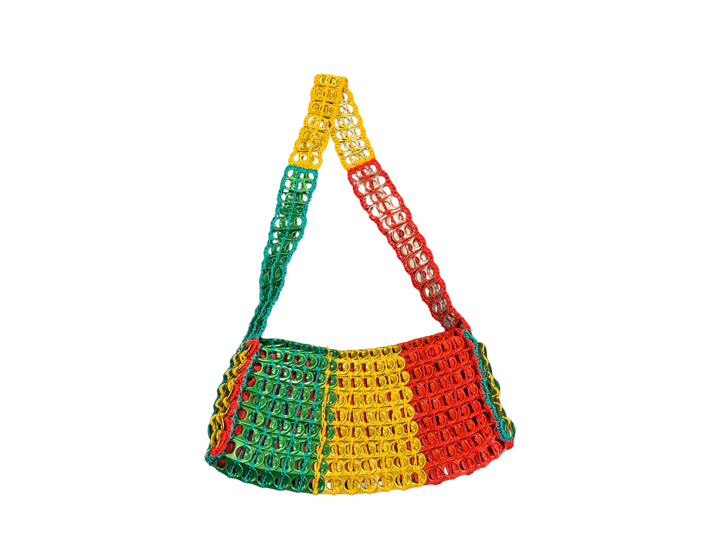 From Brazil, Summer – Handmade Recycled Tab Bag - Rastafari