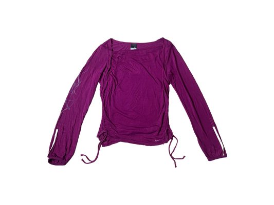 Nike Magenta Long Sleeve Adjustable Top