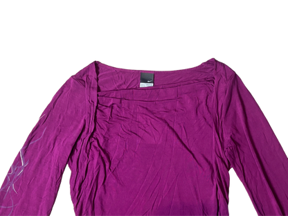 Nike Magenta Long Sleeve Adjustable Top