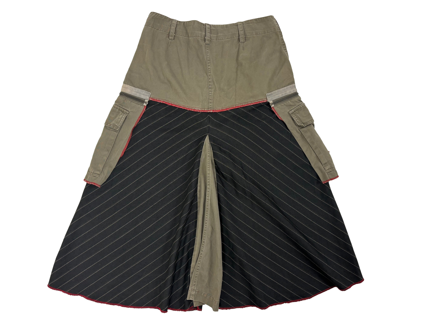 Layered Geometric Midi Skirt