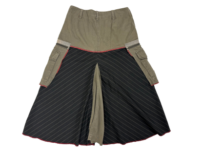 Layered Geometric Midi Skirt