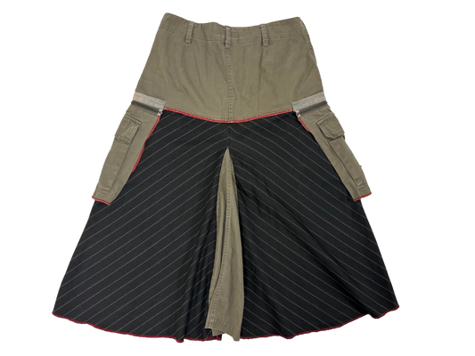 Layered Geometric Midi Skirt