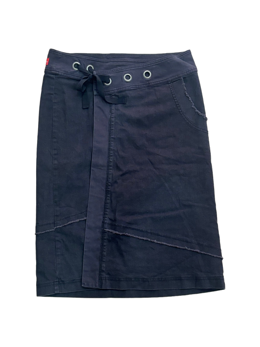 Adjustable Wrap Denim Skirt – Y2K Utility
