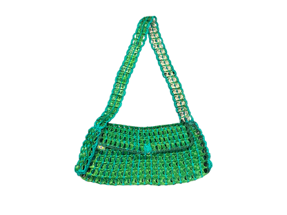 From Brazil, Summer – Handmade Recycled Tab Bag - Green