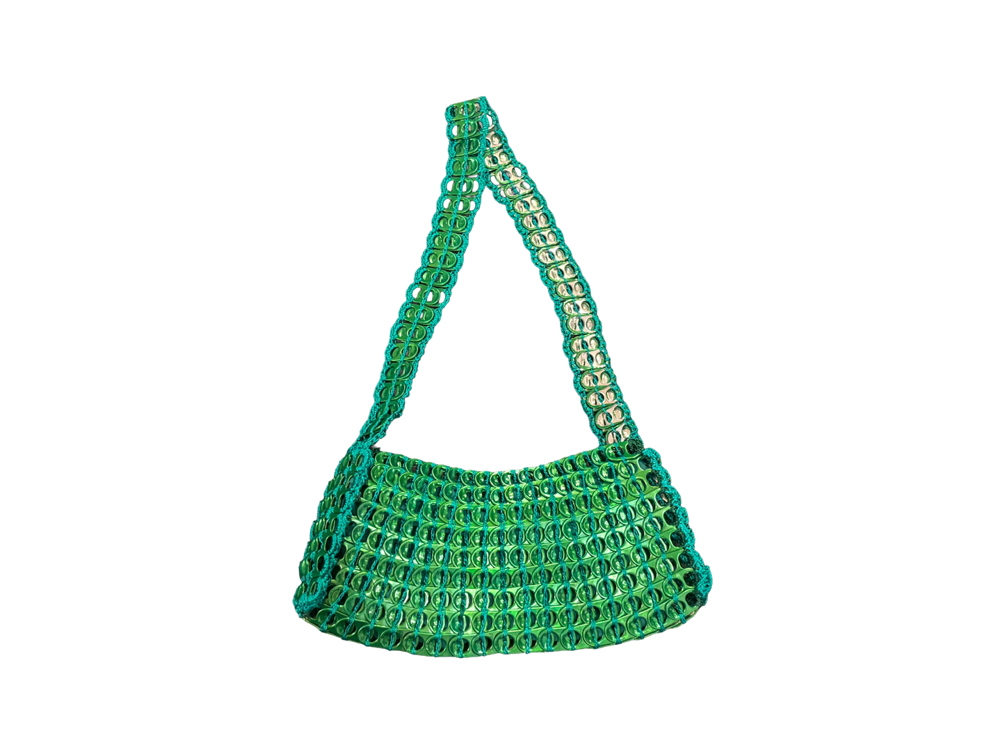 From Brazil, Summer – Handmade Recycled Tab Bag - Green
