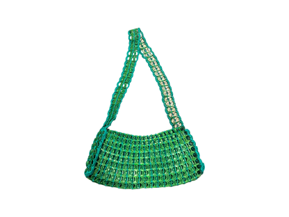 From Brazil, Summer – Handmade Recycled Tab Bag - Green