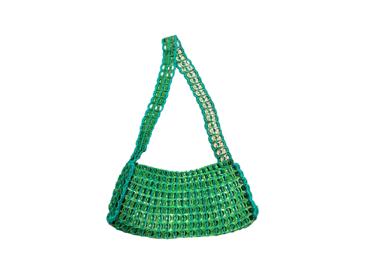 From Brazil, Summer – Handmade Recycled Tab Bag - Green