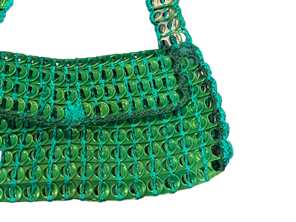 From Brazil, Summer – Handmade Recycled Tab Bag - Green